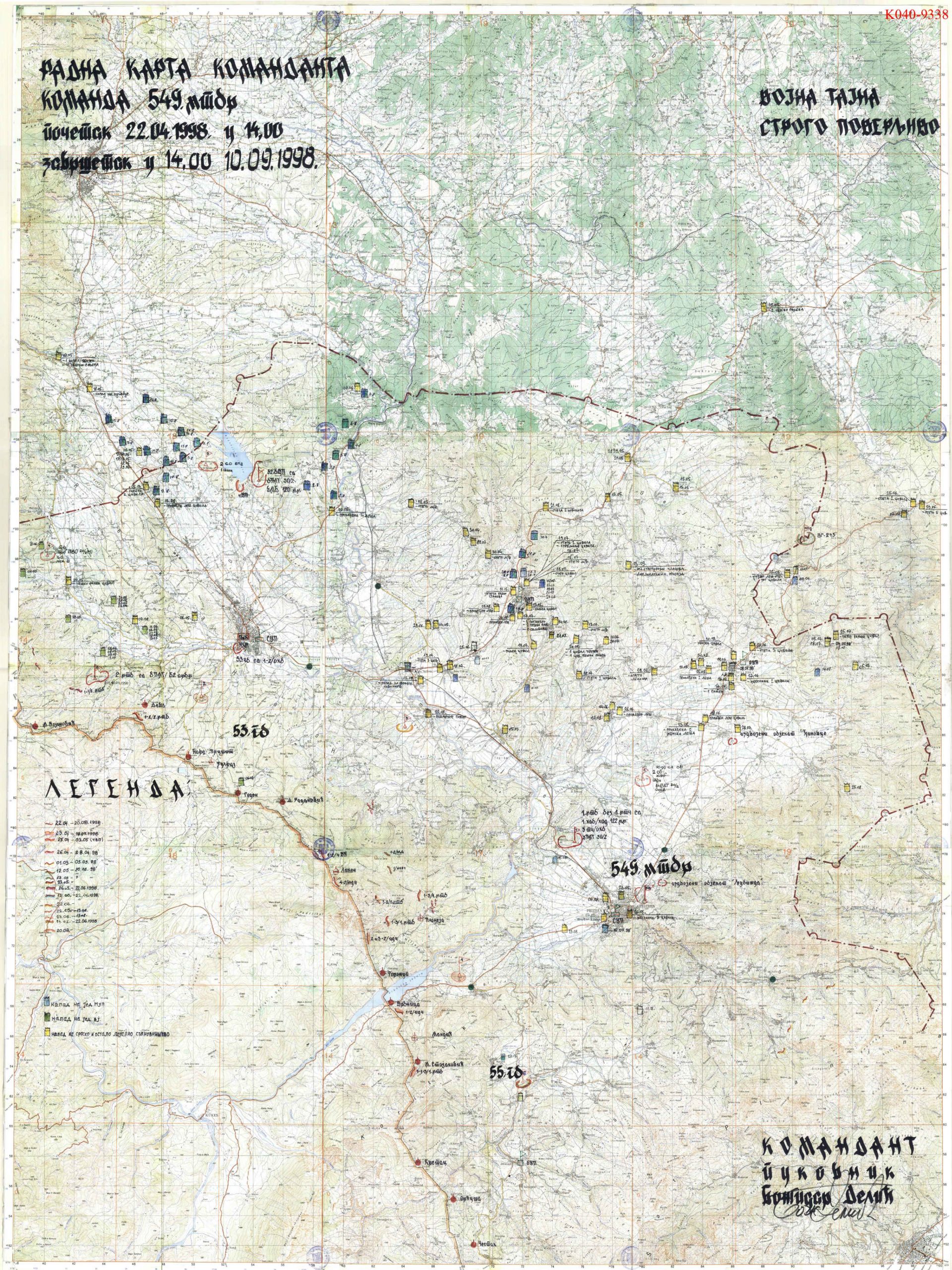 Mapa, P118 Haradinaj